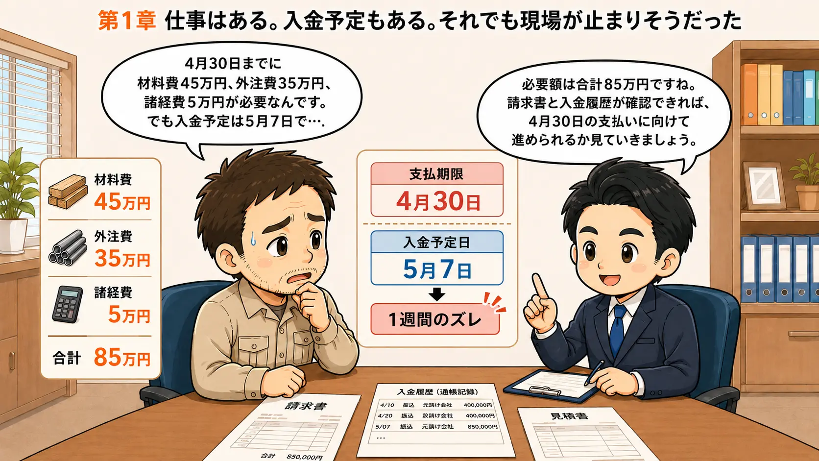 第1章:仕事はある。入金予定もある。それでも現場が止まりそうだった